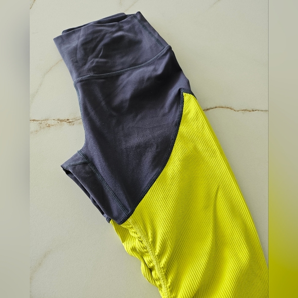 Zyia Active Neon Yellow Parallel Luxe Leggings Sz 4 - Picture 7 of 14
